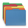 A Picture of product SMD-10229 Smead™ Interior File Folders 1/3-Cut Tabs: Assorted, Letter Size, 0.75" Expansion, Colors, 100/Box