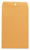 A Picture of product UNV-35260 Universal® Kraft Clasp Envelope #55, Square Flap, Clasp/Gummed Closure, 6 x 9, Brown 100/Box