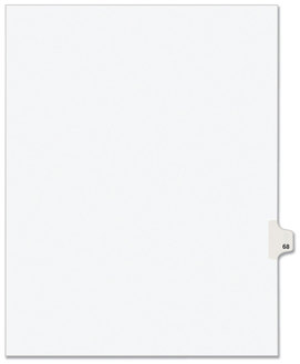 Avery® Preprinted Style Legal Dividers Exhibit Side Tab Index 10-Tab, 68, 11 x 8.5, White, 25/Pack, (1068)