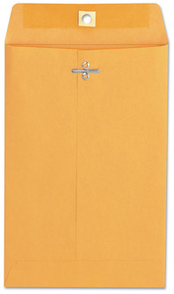 Universal® Kraft Clasp Envelope #55, Square Flap, Clasp/Gummed Closure, 6 x 9, Brown 100/Box