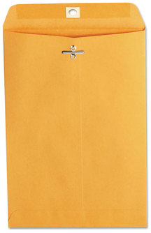 Universal® Kraft Clasp Envelope #63, Square Flap, Clasp/Gummed Closure, 6.5 x 9.5, Brown 100/Box