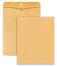 A Picture of product UNV-35263 Universal® Kraft Clasp Envelope #105, Square Flap, Clasp/Gummed Closure, 11.5 x 14.5, Brown 100/Pack