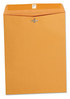 A Picture of product UNV-35265 Universal® Kraft Clasp Envelope #93, Square Flap, Clasp/Gummed Closure, 9.5 x 12.5, Brown 100/Box