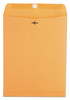 A Picture of product UNV-35265 Universal® Kraft Clasp Envelope #93, Square Flap, Clasp/Gummed Closure, 9.5 x 12.5, Brown 100/Box