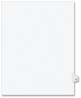 Avery® Preprinted Style Legal Dividers Exhibit Side Tab Index 10-Tab, 72, 11 x 8.5, White, 25/Pack, (1072)