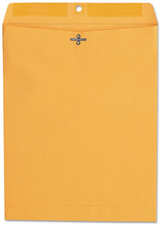 Universal® Kraft Clasp Envelope 28 lb Bond Weight #97, Square Flap, Clasp/Gummed Closure, 10 x 13, Brown 100/Box