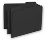 A Picture of product SMD-10243 Smead™ Interior File Folders 1/3-Cut Tabs: Assorted, Letter Size, 0.75" Expansion, Black/Gray, 100/Box