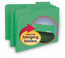 A Picture of product SMD-10247 Smead™ Interior File Folders 1/3-Cut Tabs: Assorted, Letter Size, 0.75" Expansion, Green, 100/Box