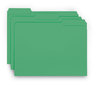 A Picture of product SMD-10247 Smead™ Interior File Folders 1/3-Cut Tabs: Assorted, Letter Size, 0.75" Expansion, Green, 100/Box