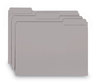 A Picture of product SMD-10251 Smead™ Interior File Folders 1/3-Cut Tabs: Assorted, Letter Size, 0.75" Expansion, Gray, 100/Box