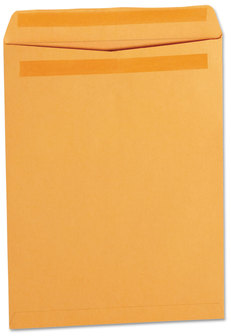 Universal® Self-Stick Open End Catalog Envelope #12 1/2, Square Flap, Self-Adhesive Closure, 9.5 x 12.5, Brown Kraft, 250/Box