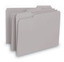 A Picture of product SMD-10251 Smead™ Interior File Folders 1/3-Cut Tabs: Assorted, Letter Size, 0.75" Expansion, Gray, 100/Box