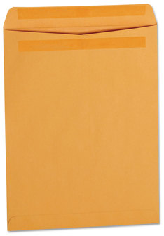 Universal® Self-Stick Open End Catalog Envelope #13 1/2, Square Flap, Self-Adhesive Closure, 10 x 13, Brown Kraft, 250/Box