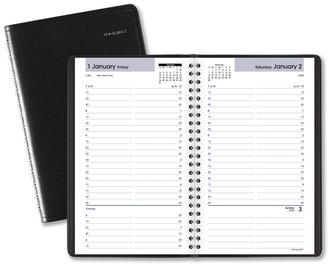 AT-A-GLANCE® DayMinder® Daily Appointment Book 8.5 x 5.5, Black Cover, 12-Month (Jan to Dec): 2024