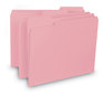 A Picture of product SMD-10263 Smead™ Interior File Folders 1/3-Cut Tabs: Assorted, Letter Size, 0.75" Expansion, Pink, 100/Box