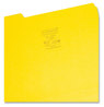 A Picture of product SMD-10271 Smead™ Interior File Folders 1/3-Cut Tabs: Assorted, Letter Size, 0.75" Expansion, Yellow, 100/Box