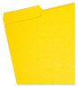 A Picture of product SMD-10271 Smead™ Interior File Folders 1/3-Cut Tabs: Assorted, Letter Size, 0.75" Expansion, Yellow, 100/Box