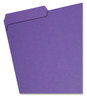 A Picture of product SMD-10283 Smead™ Interior File Folders 1/3-Cut Tabs: Assorted, Letter Size, 0.75" Expansion, Purple, 100/Box