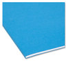 A Picture of product SMD-10287 Smead™ Interior File Folders 1/3-Cut Tabs: Assorted, Letter Size, 0.75" Expansion, Sky Blue, 100/Box