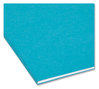 A Picture of product SMD-10291 Smead™ Interior File Folders 1/3-Cut Tabs: Assorted, Letter Size, 0.75" Expansion, Teal, 100/Box