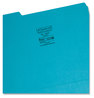 A Picture of product SMD-10291 Smead™ Interior File Folders 1/3-Cut Tabs: Assorted, Letter Size, 0.75" Expansion, Teal, 100/Box