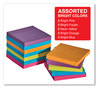 A Picture of product UNV-35610 Universal® Self-Stick Note Pads 3" x Assorted Bright Colors, 100 Sheets/Pad, 12 Pads/Pack