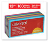 A Picture of product UNV-35610 Universal® Self-Stick Note Pads 3" x Assorted Bright Colors, 100 Sheets/Pad, 12 Pads/Pack