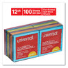 A Picture of product UNV-35611 Universal® Fan-Folded Self-Stick Pop-Up Note Pads 3" x Assorted Bright Colors, 100 Sheets/Pad, 12 Pads/Pack