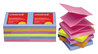 A Picture of product UNV-35611 Universal® Fan-Folded Self-Stick Pop-Up Note Pads 3" x Assorted Bright Colors, 100 Sheets/Pad, 12 Pads/Pack