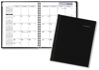 AT-A-GLANCE® DayMinder® Hard-Cover Monthly Planner with Memo Section, 8.5 x 7, Black Cover, 12-Month (Jan to Dec): 2024