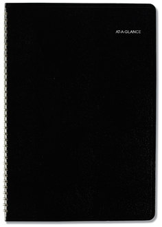 AT-A-GLANCE® DayMinder® Monthly Planner Ruled Blocks, 12 x 8, Black Cover, 14-Month (Dec to Jan): 2023 2025