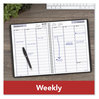 A Picture of product AAG-G52000 AT-A-GLANCE® DayMinder® Weekly Appointment Book Vertical-Column Format, 11 x 8, Black Cover, 12-Month (Jan to Dec): 2024
