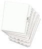 A Picture of product AVE-01330 Avery® Preprinted Legal Exhibit Index Tab Dividers with Black and White Tabs Side Style, 25-Tab, 1 to 25, 11 x 8.5, Set, (1330)