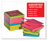 A Picture of product UNV-35617 Universal® Fan-Folded Self-Stick Pop-Up Note Pads 3" x Assorted Neon Colors, 100 Sheets/Pad, 12 Pads/Pack
