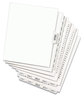 A Picture of product AVE-01332 Avery® Preprinted Legal Exhibit Index Tab Dividers with Black and White Tabs Side Style, 25-Tab, 51 to 75, 11 x 8.5, 1 Set, (1332)