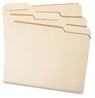 A Picture of product SMD-10341 Smead™ CutLess® File Folders 1/3-Cut Tabs: Assorted, Letter Size, 0.75" Expansion, Manila, 100/Box