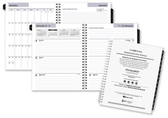 AT-A-GLANCE® DayMinder® Executive Weekly/Monthly Refill 8.75 x 7, White Sheets, 12-Month (Jan to Dec): 2024