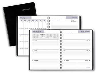 AT-A-GLANCE® DayMinder® Executive Weekly/Monthly Planner 8.75 x 7, Black Cover, 12-Month (Jan to Dec): 2023