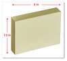 A Picture of product UNV-35662 Universal® Self-Stick Note Pads 1.5" x 2", Yellow, 100 Sheets/Pad, 12 Pads/Pack