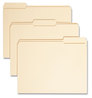 A Picture of product SMD-10347 Smead™ 100% Recycled Reinforced Top Tab File Folders 1/3-Cut Tabs: Assorted, Letter Size, 0.75" Expansion, Manila, 100/Box