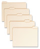 A Picture of product SMD-10356 Smead™ Reinforced Tab Manila File Folder Folders, 1/5-Cut Tabs: Assorted, Letter Size, 0.75" Expansion, 11-pt 100/Box