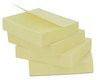 A Picture of product UNV-35668 Universal® Self-Stick Note Pads 3" x Yellow, 100 Sheets/Pad, 12 Pads/Pack