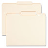 A Picture of product SMD-10376 Smead™ Reinforced Guide Height File Folders 2/5-Cut Tabs: Right of Center Position, Letter Size, 0.75" Expansion, Manila, 100/Box