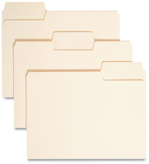 Smead™ Erasable SuperTab® File Folders 1/3-Cut Tabs: Assorted, Letter Size, 0.75" Expansion, Manila, 24/Pack