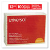 A Picture of product UNV-35673 Universal® Self-Stick Note Pads Ruled, 4" x 6", Yellow, 100 Sheets/Pad, 12 Pads/Pack