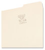 A Picture of product SMD-10386 Smead™ Reinforced Guide Height File Folders 2/5-Cut Tabs: Right Position, Letter Size, 0.75" Expansion, Manila, 100/Box