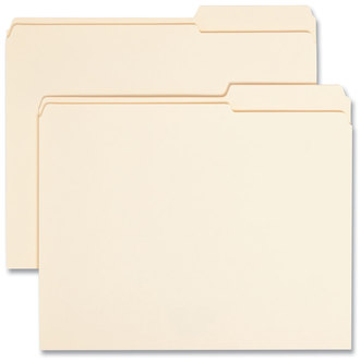 Smead™ Reinforced Guide Height File Folders 2/5-Cut Tabs: Right Position, Letter Size, 0.75" Expansion, Manila, 100/Box