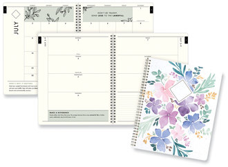 Cambridge® GreenPath Academic Year Weekly/Monthly Planner Art, 11 x 9.87, Floral Cover, 12-Month (July to June): 2023 2024