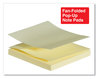 A Picture of product UNV-35694 Universal® Fan-Folded Self-Stick Pop-Up Note Pads Cabinet Pack, 3" x Yellow, 90 Sheets/Pad, 24 Pads/Pack