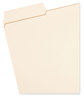 A Picture of product SMD-10395 Smead™ SuperTab® Reinforced Guide Height Top Tab Folders 1/3-Cut Tabs: Assorted, Letter Size, 0.75" Expansion, Manila, 100/Box